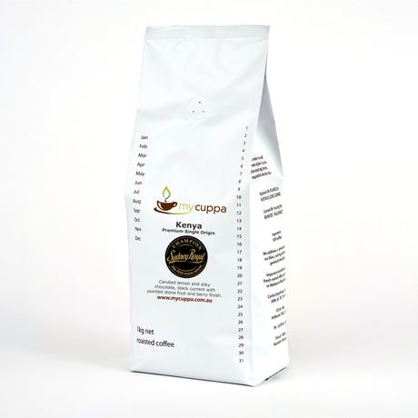 1kg pack mycuppa Kenya premium quality fresh roasted coffee