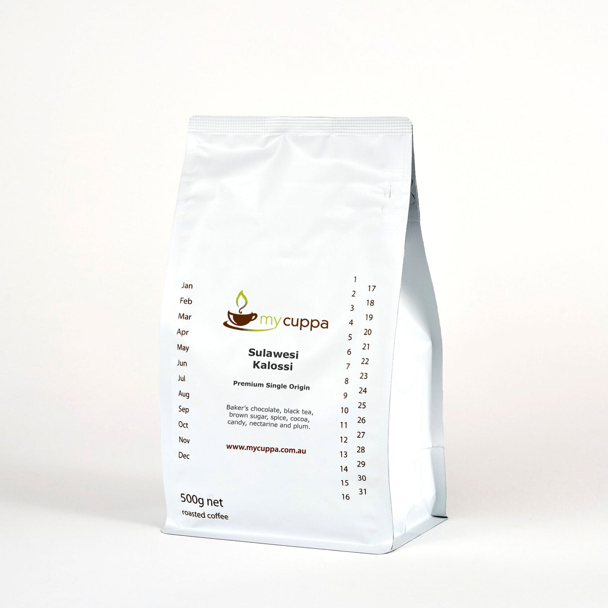 mycuppa 500g pack Sulawesi Kalossi single origin roasted coffee