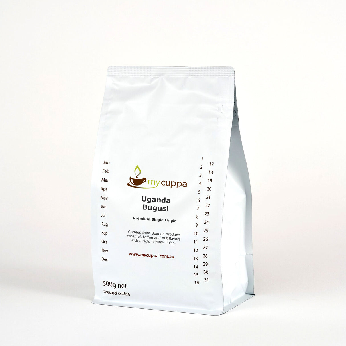 500g pack of mycuppa Uganda single origin coffee