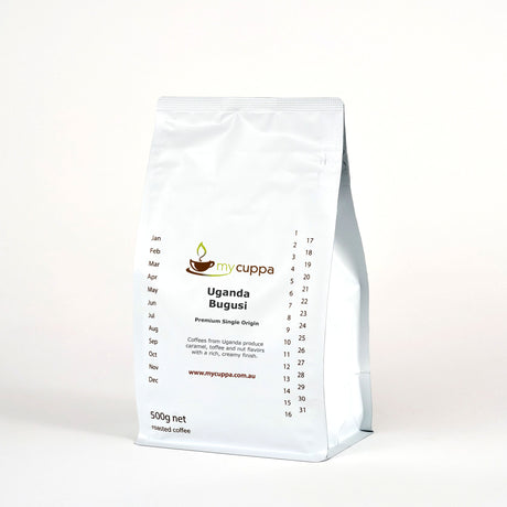 500g pack of mycuppa Uganda single origin coffee