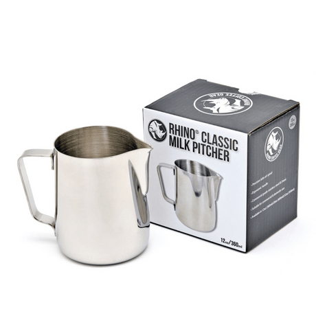 mycuppa offers Rhino quality stainless steel milk jugs for sale with delivery to your door